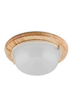 Светильник для бани и сауны Feron НБО 03-60-011 220V 60Вт Е27 IP54 дерево, клен, круг 11569