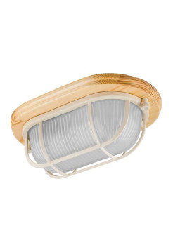 Светильник для бани и сауны Feron НБО 04-60-012 220V 60Вт Е27 IP54 дерево, клен, овал, с решеткой 11572