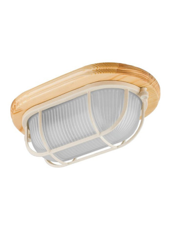 Светильник для бани и сауны Feron НБО 04-60-012 220V 60Вт Е27 IP54 дерево, клен, овал, с решеткой 11572