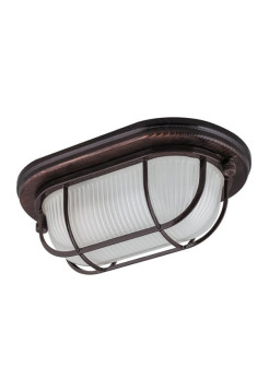 Светильник для бани и сауны Feron НБО 04-60-022 220V 60Вт Е27 IP54 дерево, орех, овал, с решеткой 11576