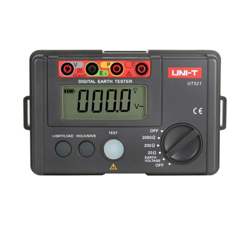Цифровой измеритель сопротивления заземления до 2000 ом UNI-T UT521, 00-00004329