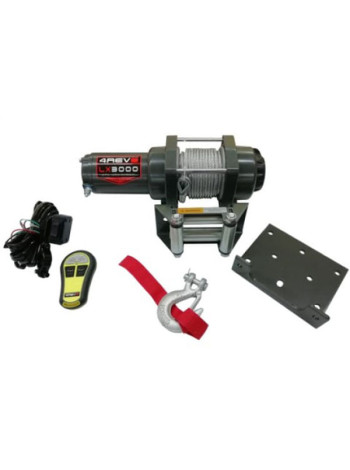 Лебедка для квадроцикла 4REVO H3000 lbs, 12В, со стальным тросом 4R-W302A