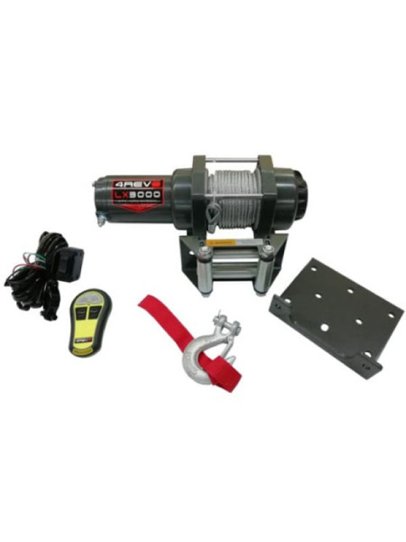 Лебедка для квадроцикла 4REVO H3000 lbs, 12В, со стальным тросом 4R-W302A