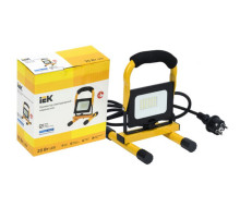 Переносной светодиодный прожектор IEK LED СДО 06-20П, 6500К, IP65, черный LPDO603-020-65-K02