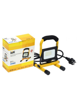 Переносной светодиодный прожектор IEK LED СДО 06-20П, 6500К, IP65, черный LPDO603-020-65-K02