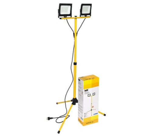 Светодиодный прожектор на штативе IEK LED СДО 06-2x50Ш 6500К, IP65, черный LPDO606-2X050-65-K02