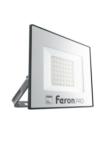 Светодиодный многоматричный прожектор Feron LL-1000, 50W, 6400К, 5000Lm, IP65, 45хOSRAM чёрный 41540