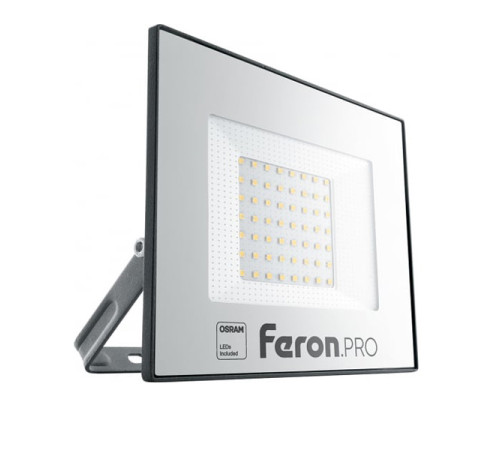 Светодиодный многоматричный прожектор Feron LL-1000, 50W, 6400К, 5000Lm, IP65, 45хOSRAM чёрный 41540