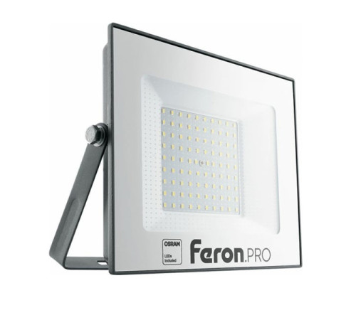 Светодиодный многоматричный прожектор Feron LL-1000, 100W 6400К 10000Lm, IP65, 90хOSRAM чёрный 41541