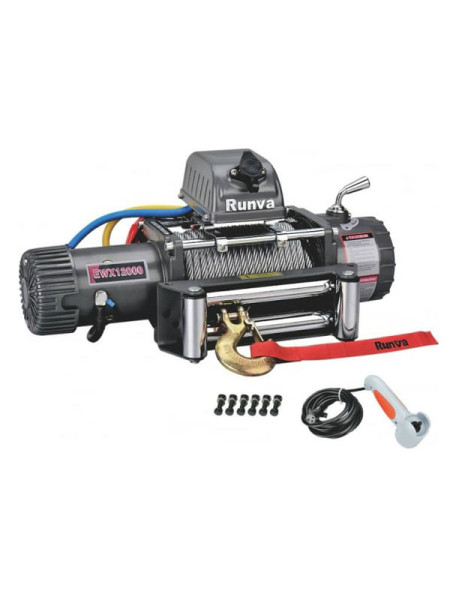 Автомобильная электрическая лебёдка RUNVA 12V 12000 lbs 5443 кг стальной трос EWX12000S