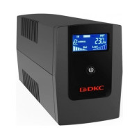Линейно-интерактивный источник бесперебойного питания DKC 1500 ВА/900 Вт, 1/1, 4xIEC C13, USB + RJ45, LCD, 2x8Aч INFOLCD1500I