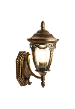 Садово-парковый светильник Feron PL682 на стену вверх 60W 230V E27, черное золото 11693