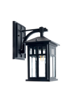 Садово-парковый светильник Feron PL671 на стену вниз 60W 230V E27, черный 11689