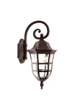 Садово-парковый светильник Feron PL691 на стену вниз 60W 230V E27, коричневый 11696