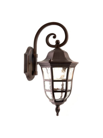 Садово-парковый светильник Feron PL691 на стену вниз 60W 230V E27, коричневый 11696