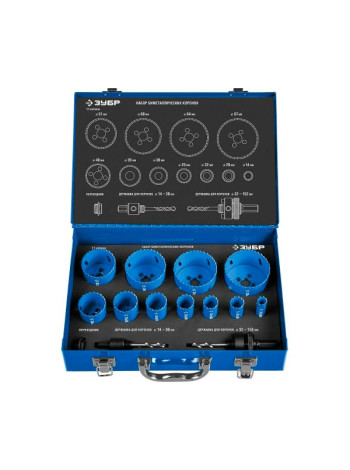 Набор биметаллических коронок Зубр Эксперт 13 шт 29531-H11