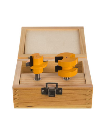 Набор фрез по дереву для пазо-шипового соединения (2 шт; 38.1х28.6 мм; хвостовик 8 мм) Энкор 10600