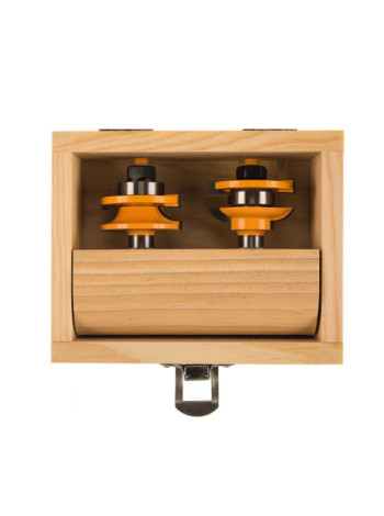 Набор фрез по дереву комбинированных рамочных (2 шт; 41.3х23 мм; R 12 мм; хвостовик 12 мм) Энкор 10590