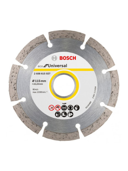Диск алмазный ECO Universal (115х22.2 мм) Bosch 2608615040 Диск алмазный ECO Universal (115х22.2 мм) Bosch 2608615040