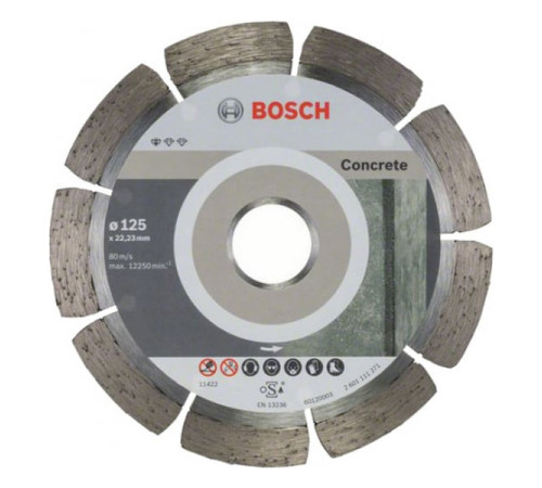 Диск алмазный по бетону (125х1.6х22.2 мм) 10 шт. Bosch 2608603240