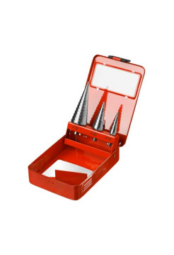 Набор ступенчатых сверл по металлу Зубр, сталь P4M2, 3 шт 29665-4-30-H3