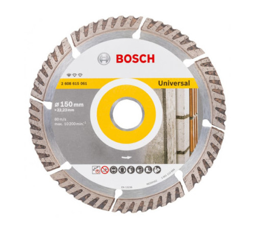 Диск алмазный Universal (150х22.2 мм; 10 шт.) Bosch 2608615062
