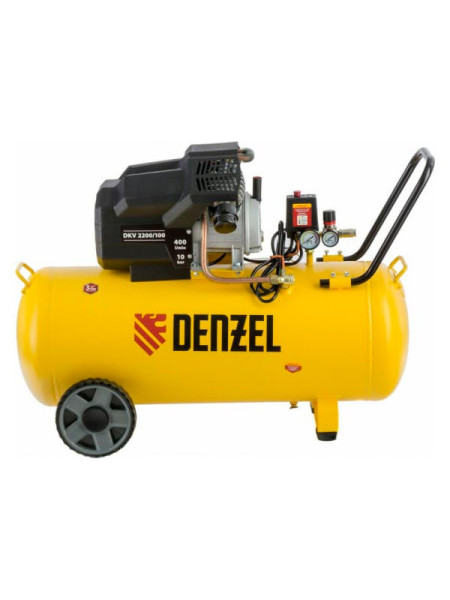 Воздушный компрессор Denzel DKV2200/100,Х-PRO 2.2 кВт, 400 л/мин, 100л 58079 Воздушный компрессор Denzel DKV2200/100,Х-PRO 2.2 кВт, 400 л/мин, 100л 58079