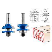 Набор фрез рамочных №2 (2 шт; хвостовик 12 мм) Зубр 28772-41.3-H2