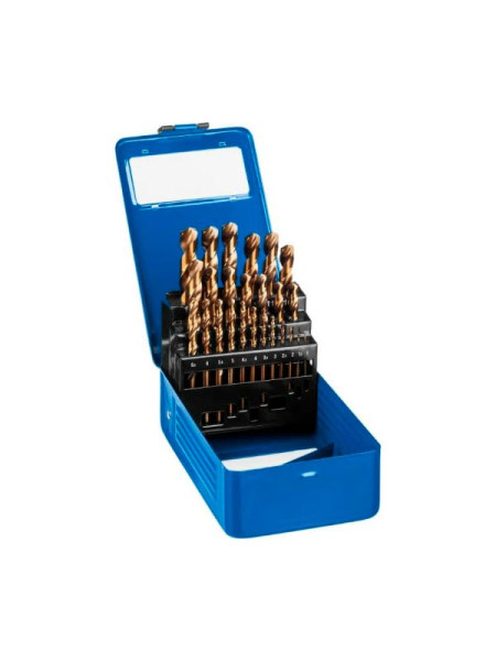 Набор сверл по металлу Зубр Кобальт сталь Р6М5К5 25 шт, 1-13 мм, 29626-H25