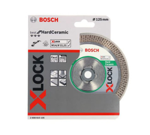 Диск алмазный Best for Hard Ceramic X-LOCK (125х22.2 мм) Bosch 2608615135