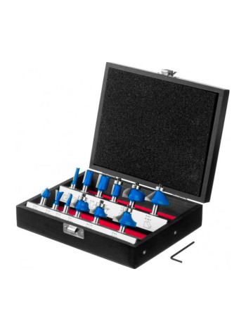 Набор фрез по дереву Зубр Профессионал 12 шт 28796-H12