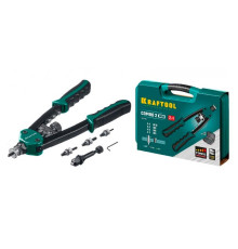 Комбинированный двуручный заклепочник в кейсе KRAFTOOL Combo2-M10  резьбовые заклепки М5-М10, 31181