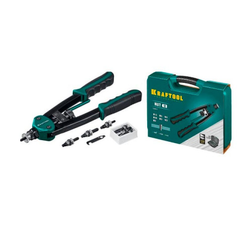 Резьбовой двуручный заклепочник KRAFTOOL Nut-12 М3-М12, в кейсе 31183