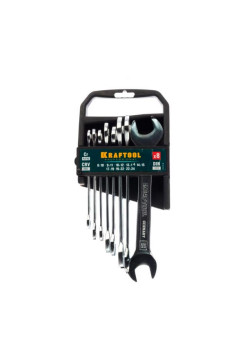 Набор рожковых гаечных ключей KRAFTOOL 8 шт, 8 - 24 мм 27033-H8C_z01