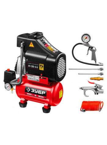 Безмасляный воздушный компрессор 200 л/мин Зубр КП-200-6 Н6