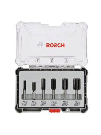 Набор пазовых фрез (6 шт; хвостовик 8 мм) Bosch 2607017466