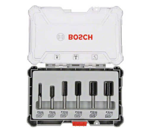Набор пазовых фрез (6 шт; хвостовик 8 мм) Bosch 2607017466