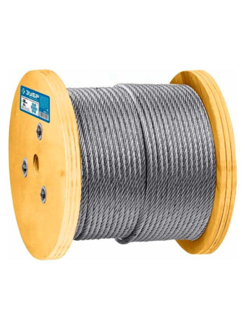 Грузоподъемный стальной трос Зубр Профессионал DIN 3066, d=10 мм, L=60 м 30417-10