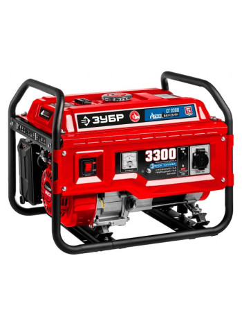 Гибридный генератор Зубр бензин/газ, 3300 Вт СГ-3300