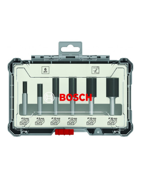 Набор пазовых фрез (6 шт; хвостовик 6 мм) Bosch 2607017465