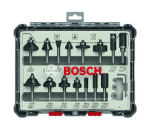 Набор фрез смешанный (15 шт; хвостовик 6 мм) Bosch 2607017471