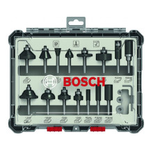 Набор фрез смешанный (15 шт; хвостовик 6 мм) Bosch 2607017471