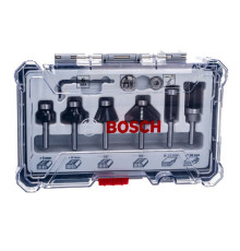 Набор кромочных фрез (6 шт; хвостовик 6 мм) Bosch 2607017468