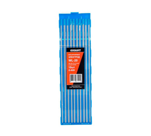 Электроды вольфрамовые WL-20-175 (10 шт; 3.2 мм; синий; AC/DC) Gigant G-609