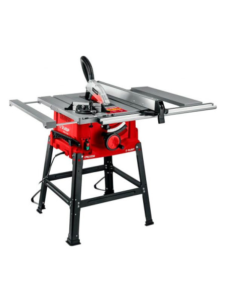 Распиловочный станок Зубр 1900 Вт напольный со станиной и удлинителем СРЦ-254су