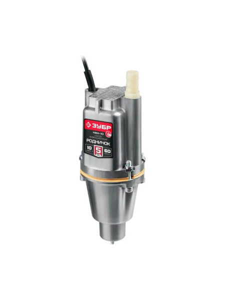 Вибрационный насос с нижним забором воды Зубр Родничок-Н кабель 10 м НВН-10