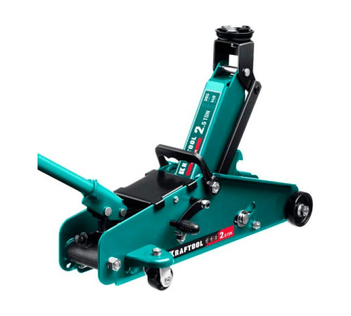 Подкатной домкрат с увеличенным подъемом и фиксатором KRAFTOOL S-PIN 2.5т, 140-385 мм 43457-2.5