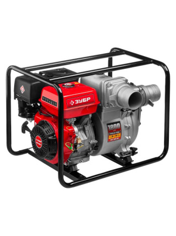 Бензиновая мотопомпа для грязной воды Зубр МПГ-1800