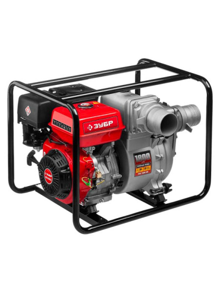 Бензиновая мотопомпа для грязной воды Зубр МПГ-1800