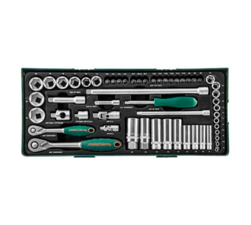Набор торцевых головок 1/4" и 3/8"DR 57 предметов (ложемент) Jonnesway S04H3157ST (S04H3157SP)